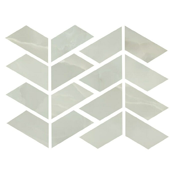 Azteca Mozaik pločica Onyx Lux V Light Green  (28 x 21,6 cm, Zelena, Svilenkasti sjaj) | BAUHAUS
