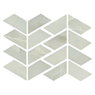 Azteca Mozaik pločica Onyx Lux V Light Green (28 x 21,6 cm, Zelena, Svilenkasti sjaj)