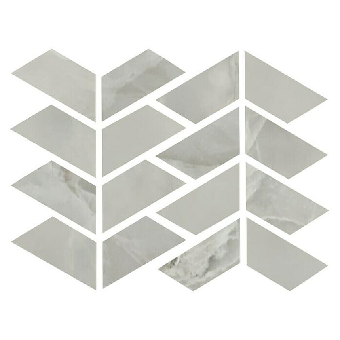 Azteca Mozaična ploščica Onyx Lux Dark Grey  (28 x 21,6 cm, Svilnati sijaj) | Mozaiki iz naravnega kamna | Mozaične ploščice | Ploščice | Izdelki | BAUHAUS