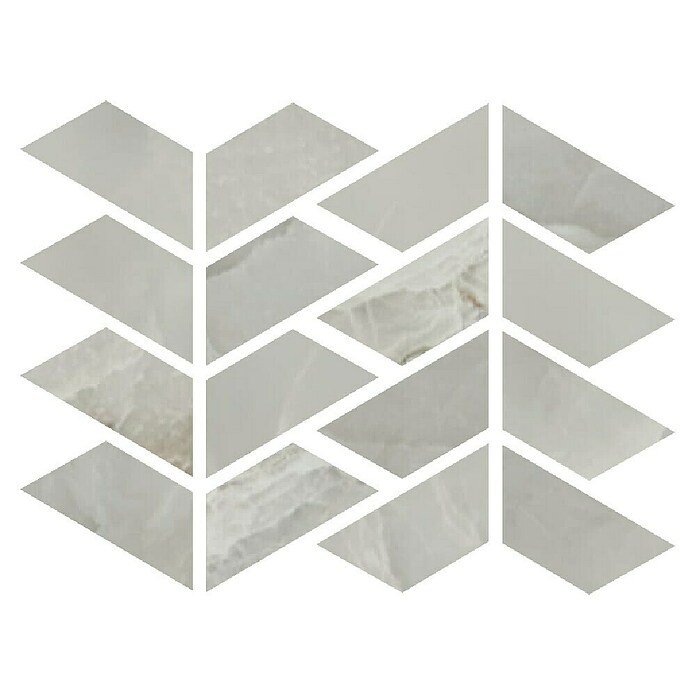 Azteca Mozaična ploščica Onyx Lux Dark Grey  (28 x 21,6 cm, Svilnati sijaj) | Mozaiki iz naravnega kamna | Mozaične ploščice | Ploščice | Izdelki | BAUHAUS