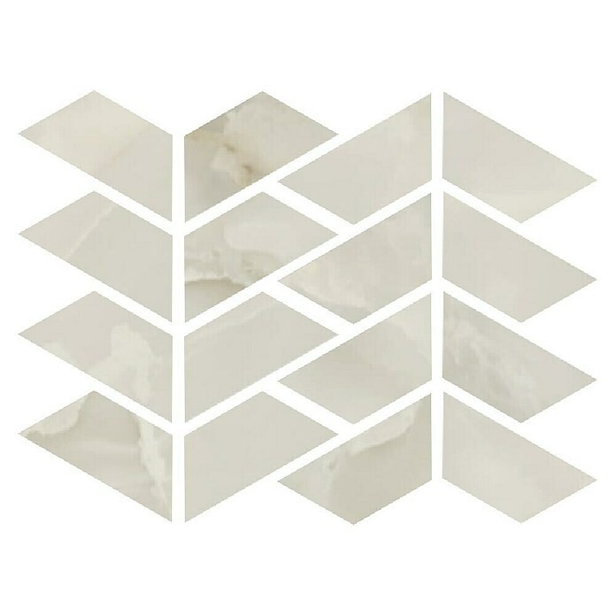 Azteca Mozaična ploščica Onyx Lux Ivory  (28 x 21,6 cm, Svilnati sijaj) | Mozaiki iz naravnega kamna | Mozaične ploščice | Ploščice | Izdelki | BAUHAUS