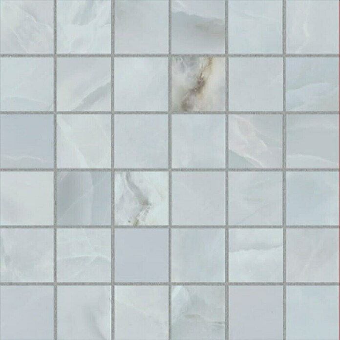 Azteca Mozaična ploščica Onyx Lux Light Blue  (30 x 30 cm, Svilnati sijaj) | Mozaiki iz naravnega kamna | Mozaične ploščice | Ploščice | Izdelki | BAUHAUS