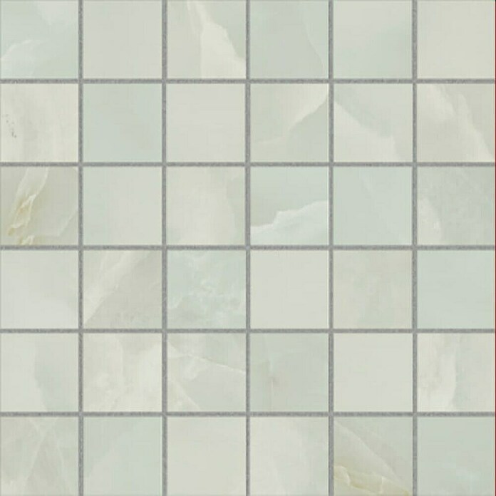 Azteca Mozaik pločica Onyx Lux Light Green  (30 x 30 cm, Svijetlo zelena, Svilenkasti sjaj) | BAUHAUS