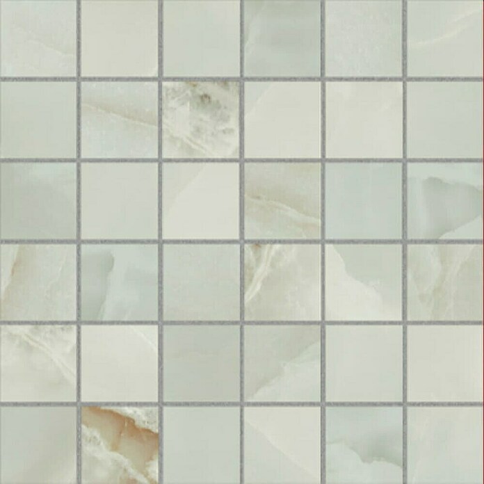 Azteca Mozaik pločica Onyx Lux Light Green  (30 x 30 cm, Svijetlo zelena, Svilenkasti sjaj) | BAUHAUS