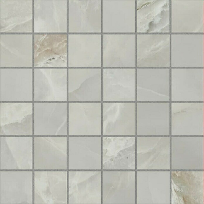 Azteca Mozaik pločica Onyx Lux Dark Grey  (30 x 30 cm, Tamno siva, Svilenkasti sjaj) | BAUHAUS