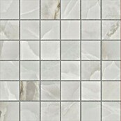 Azteca Mozaik pločica Onyx Lux Light Grey  (30 x 30 cm, Svijetlo siva, Svilenkasti sjaj) | BAUHAUS