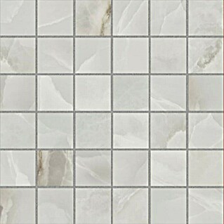 Azteca Mozaična ploščica Onyx Lux Light Grey (30 x 30 cm, Svilnati sijaj)
