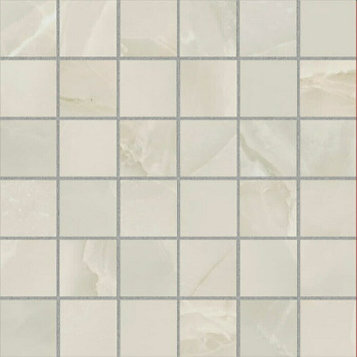 Azteca Mozaična ploščica Onyx Lux Ivory  (30 x 30 cm, Svilnati sijaj) | Mozaiki iz naravnega kamna | Mozaične ploščice | Ploščice | Izdelki | BAUHAUS