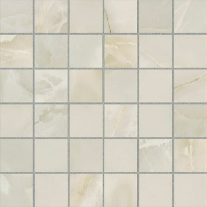 Azteca Mozaična ploščica Onyx Lux Ivory  (30 x 30 cm, Svilnati sijaj) | Mozaiki iz naravnega kamna | Mozaične ploščice | Ploščice | Izdelki | BAUHAUS