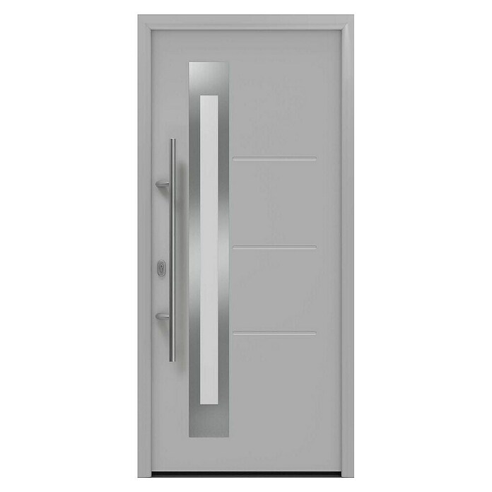 Hörmann EcoStar Haustür ISOPRO IP 780S (110 x 210 cm, DIN Anschlag: Links, Weißaluminium) | BAUHAUS