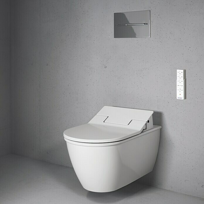 Duravit Darling New Wand-Dusch-WCMit Spülrand, Ohne Spezialglasur, Spülform: Tief, WC Abgang: Waagerecht, Weiß Mood Shot