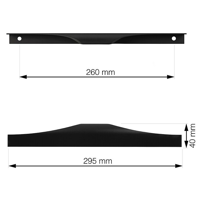 Walteco Ručka za namještaj Todi  (Razmak provrta: 260 mm, Aluminij) | BAUHAUS