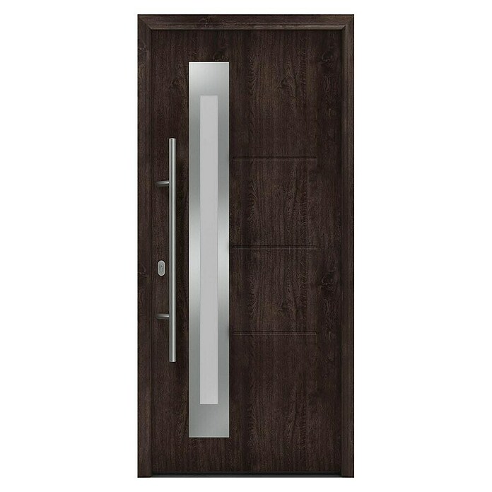 Hörmann EcoStar Haustür ISOPRO IP 780S (110 x 210 cm, DIN Anschlag: Links, Night Oak) | BAUHAUS