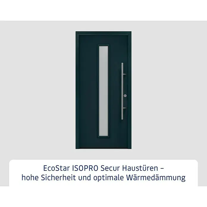 Hörmann EcoStar Haustür ISOPRO Secur IPS 020S - 110 x 210 cm, DIN Anschlag: Rechts, Anthrazitgrau - EcoStar ISOPRO Secur Haustür: Hohe Sicherheit und optimale Wärmedämmung dank innovativer Technik und robustem Design.