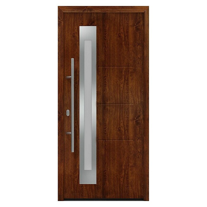 Hörmann EcoStar Haustür ISOPRO IP 780S (110 x 210 cm, DIN Anschlag: Links, Dark Oak) | BAUHAUS