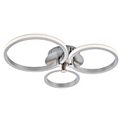 LeuchtenDirekt Plafón LED (18 W, Plateado, L x An x Al: 47 x 38 x 6,5 cm)