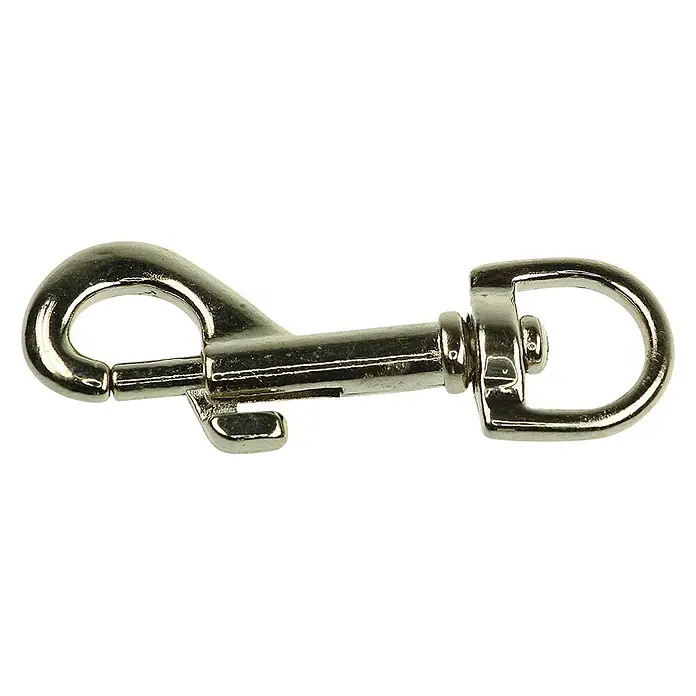 Stabilit Schnapphaken - Belastbarkeit: 25 kg, Länge: 78 mm - Glänzender Karabinerhaken aus Metall, ideal für sichere Befestigungen im Alltag oder beim Sport. Robust und vielseitig einsetzbar.