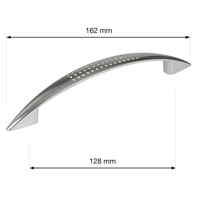 Walteco Meubelgreep Jamo (Gatafstand: 128 mm, Overige, Verchroomd mat) | BAUHAUS