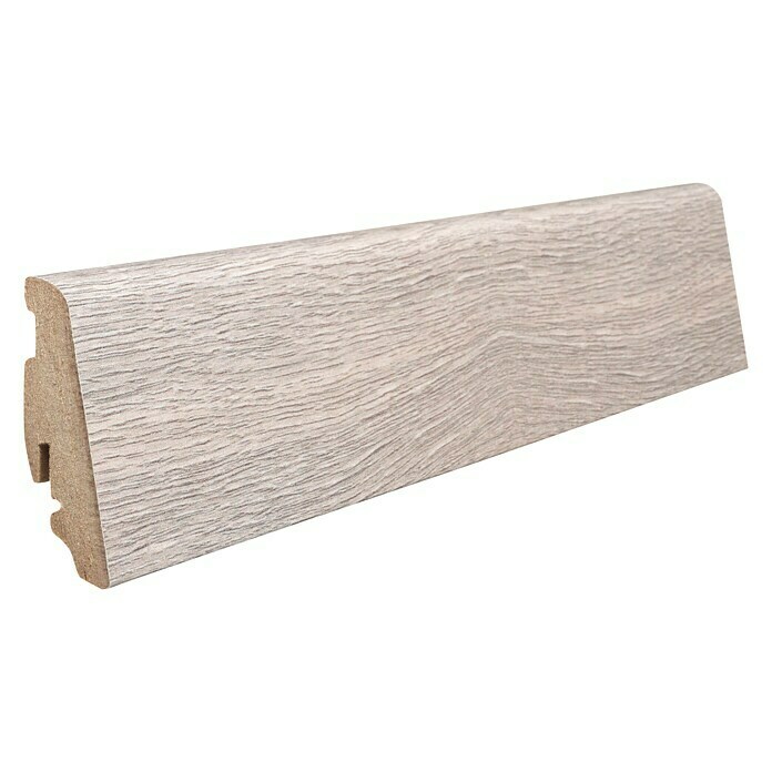Living by Haro Sockelleiste Samteiche Grau (2,2 m x 19 mm x 58 mm, Gerade)