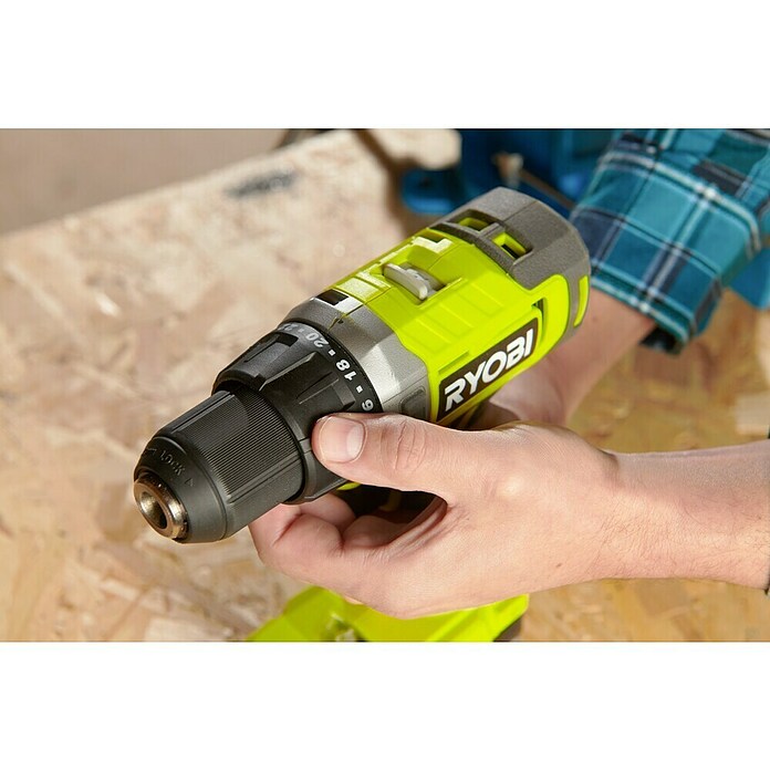 Ryobi Akku-Bohrschrauber-Set RDD18-2C42S 18V One+ (2 Akkus, Max. Drehmoment: 52 Nm, 5 -tlg.) | BAUHAUS