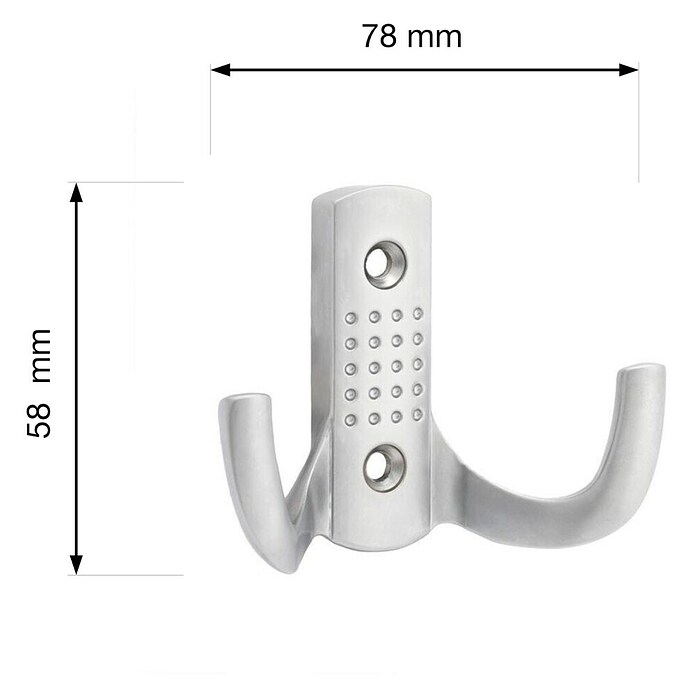 Walteco Garderobna kuka Camel II  (D x Š x V: 78 x 58 x 27 mm, Krom) | BAUHAUS