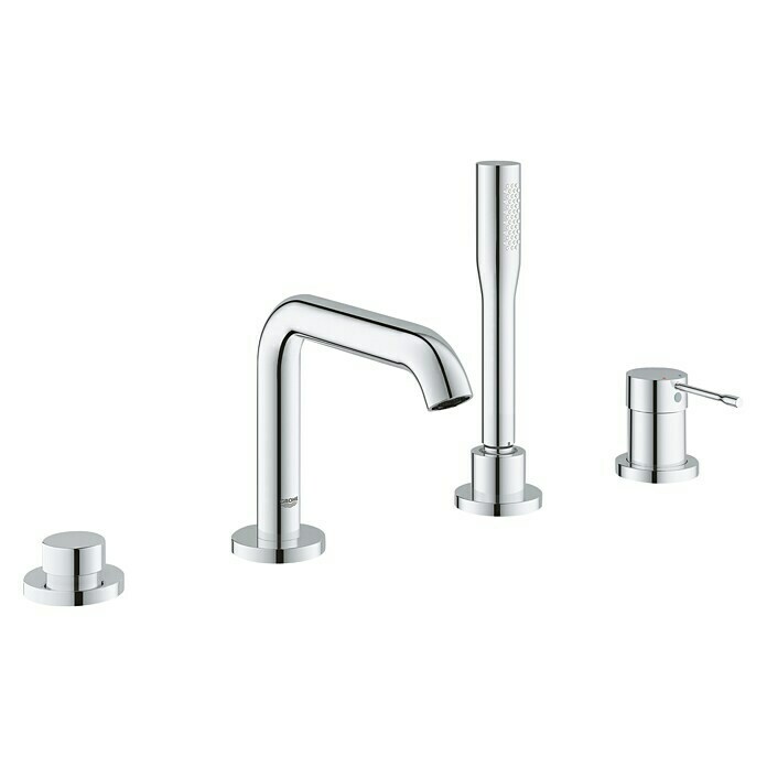 Grohe Essence Wannenrandarmatur4-Loch, Chrom, Glänzend Front View