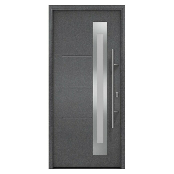 Hörmann EcoStar Haustür ISOPRO (110 x 210 cm, DIN Anschlag: Rechts, Anthrazit Metallic)