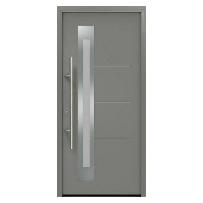 Hörmann EcoStar Haustür ISOPRO Secur IPS 780S (110 x 210 cm, DIN Anschlag: Links, Graualuminium) | BAUHAUS