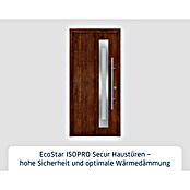 Hörmann EcoStar Haustür ISOPRO Secur IPS 780S (110 x 210 cm, DIN Anschlag: Rechts, Dark Oak) | BAUHAUS