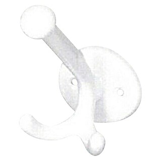 Häfele Garderobna kuka (Visina: 125 mm, Aluminij, Bijele boje)