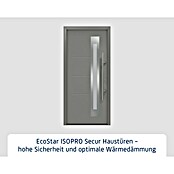 Hörmann EcoStar Haustür ISOPRO Secur IPS 780S (110 x 210 cm, DIN Anschlag: Rechts, Graualuminium) | BAUHAUS