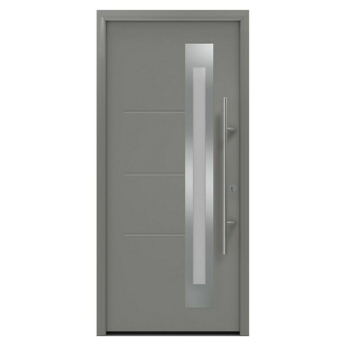 Hörmann EcoStar Haustür ISOPRO Secur IPS 780S (110 x 210 cm, DIN Anschlag: Rechts, Graualuminium) | BAUHAUS