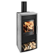 Haas+Sohn Kaminofen Rubus Easy (6 kW, Raumheizvermögen: 140 m³, Material Verkleidung: Speckstein, Schwarz) | BAUHAUS