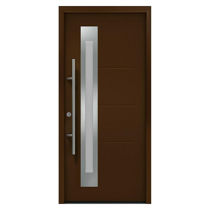Hörmann EcoStar Haustür ISOPRO Secur IPS 780S (110 x 210 cm, DIN Anschlag: Links, Terrabraun) | BAUHAUS