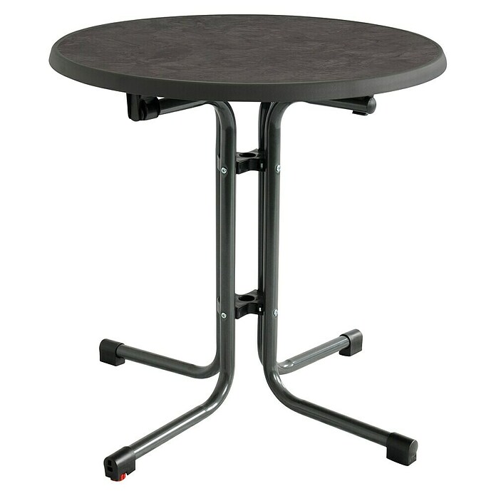 MFG Mesa de balcón redonda Boulevard (Ø x Al: 69,7 x 71 cm, Acero, Abatible, Antracita) | BAUHAUS