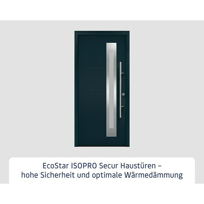 Hörmann EcoStar Haustür ISOPRO Secur IPS 780S (110 x 210 cm, DIN Anschlag: Rechts, Anthrazitgrau) | BAUHAUS
