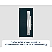 Hörmann EcoStar Haustür ISOPRO Secur IPS 780S (110 x 210 cm, DIN Anschlag: Rechts, Anthrazitgrau) | BAUHAUS