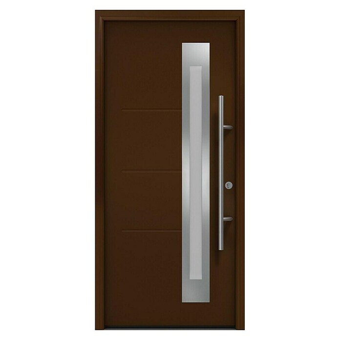 Hörmann EcoStar Haustür ISOPRO Secur IPS 780S (110 x 210 cm, DIN Anschlag: Rechts, Terrabraun) | BAUHAUS