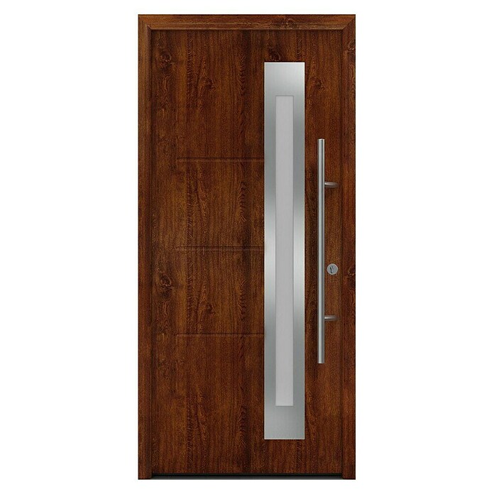 Hörmann EcoStar Haustür ISOPRO Secur IPS 780S (110 x 210 cm, DIN Anschlag: Rechts, Dark Oak) | BAUHAUS
