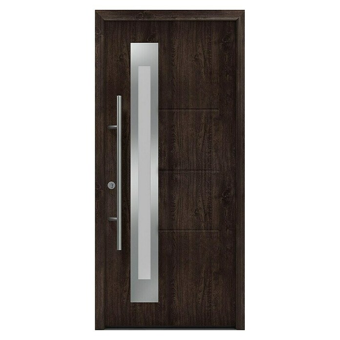 Hörmann EcoStar Haustür ISOPRO Secur IPS 780S (110 x 210 cm, DIN Anschlag: Links, Night Oak) | BAUHAUS