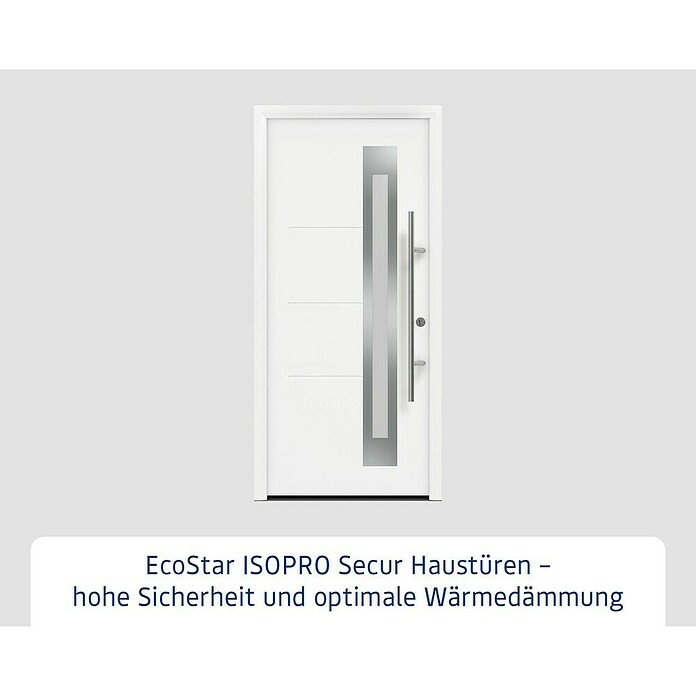 Hörmann EcoStar Haustür ISOPRO Secur IPS 780S (110 x 210 cm, DIN Anschlag: Rechts, Verkehrsweiß) | BAUHAUS