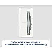 Hörmann EcoStar Haustür ISOPRO Secur IPS 780S (110 x 210 cm, DIN Anschlag: Rechts, Verkehrsweiß) | BAUHAUS