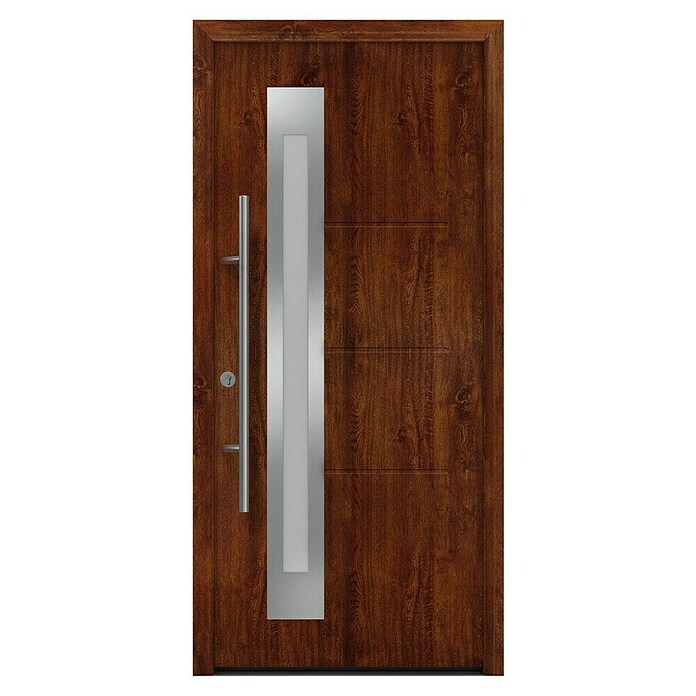 Hörmann EcoStar Haustür ISOPRO Secur IPS 780S (110 x 210 cm, DIN Anschlag: Links, Dark Oak) | BAUHAUS