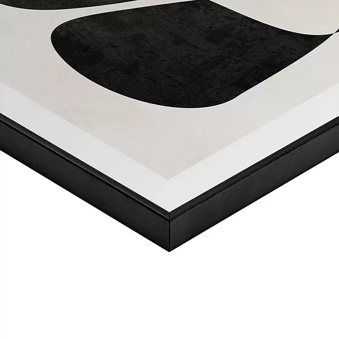 Reinders Bild Slim Frame Black - Imagination, B x H: 40 x 50 cm - Abstraktes gerahmtes Bild mit schwarzem Rahmen und weißem Passepartout, schwarzem und weißem Design.