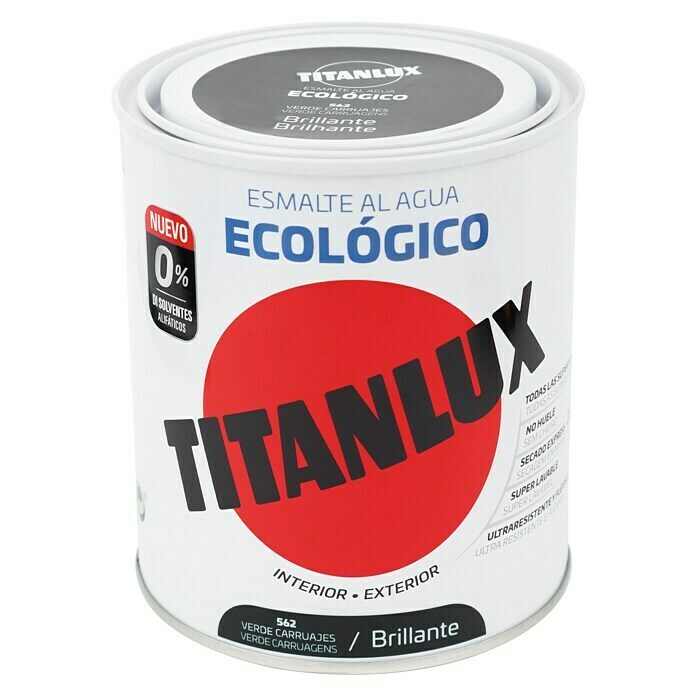 Titanlux Esmalte de color Eco Verde carruajes (750 ml, Brillante)