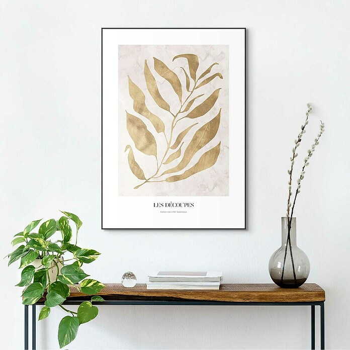 Reinders Bild Slim Frame Black (Golden Branch, B x H: 50 x 70 cm) | BAUHAUS