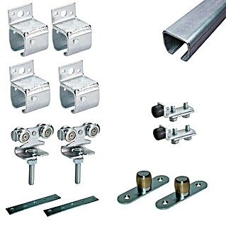 HBS Betz Schiebetorbeschlag-Komplettset (200 cm, Traglast: 180 kg, Wandmontage, Einsatzbereich: Stallungen)