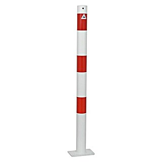 Schake Sperrpfosten (Ø x H: 60 x 900 mm, Stahl, Aufdübeln, Weiß/Rot, Ohne Öse)
