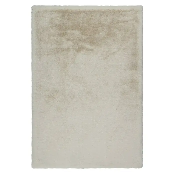 Fellteppich Happy - Elfenbein, 150 x 80 cm, 100 % Polyester (Flor) - Beiger Teppich mit weicher Textur, ideal um jedem Raum Wärme und Komfort zu verleihen. Schlichtes Design, das sich leicht in jede Einrichtung einfügt.