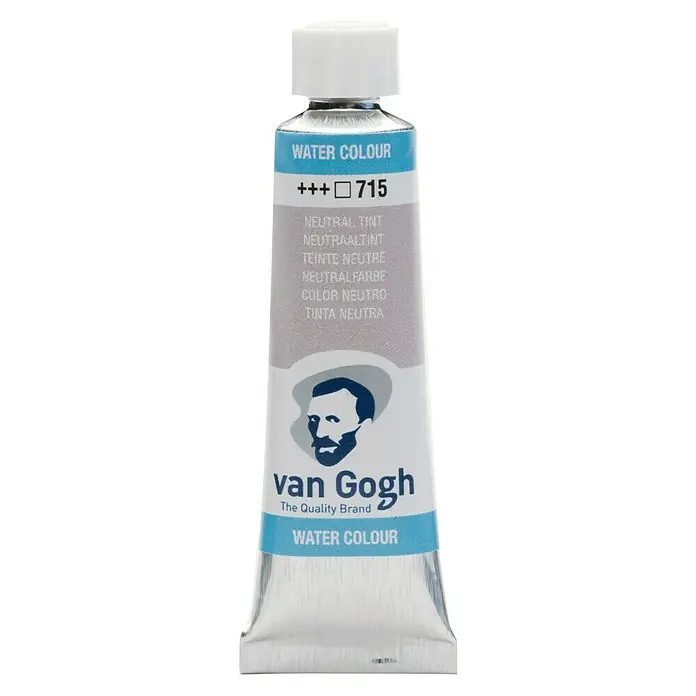 Talens Van Gogh Acuarela - Neutro, 10 ml, Tubo - Imagen de un tubo de pintura de acuarela Van Gogh en Tinta Neutra, que ofrece resultados de alta calidad para artistas.